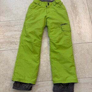 O'Neill Firewall Youth Ski/Snow Pants Thermal Green Sz 8 Snow Winter Skiing